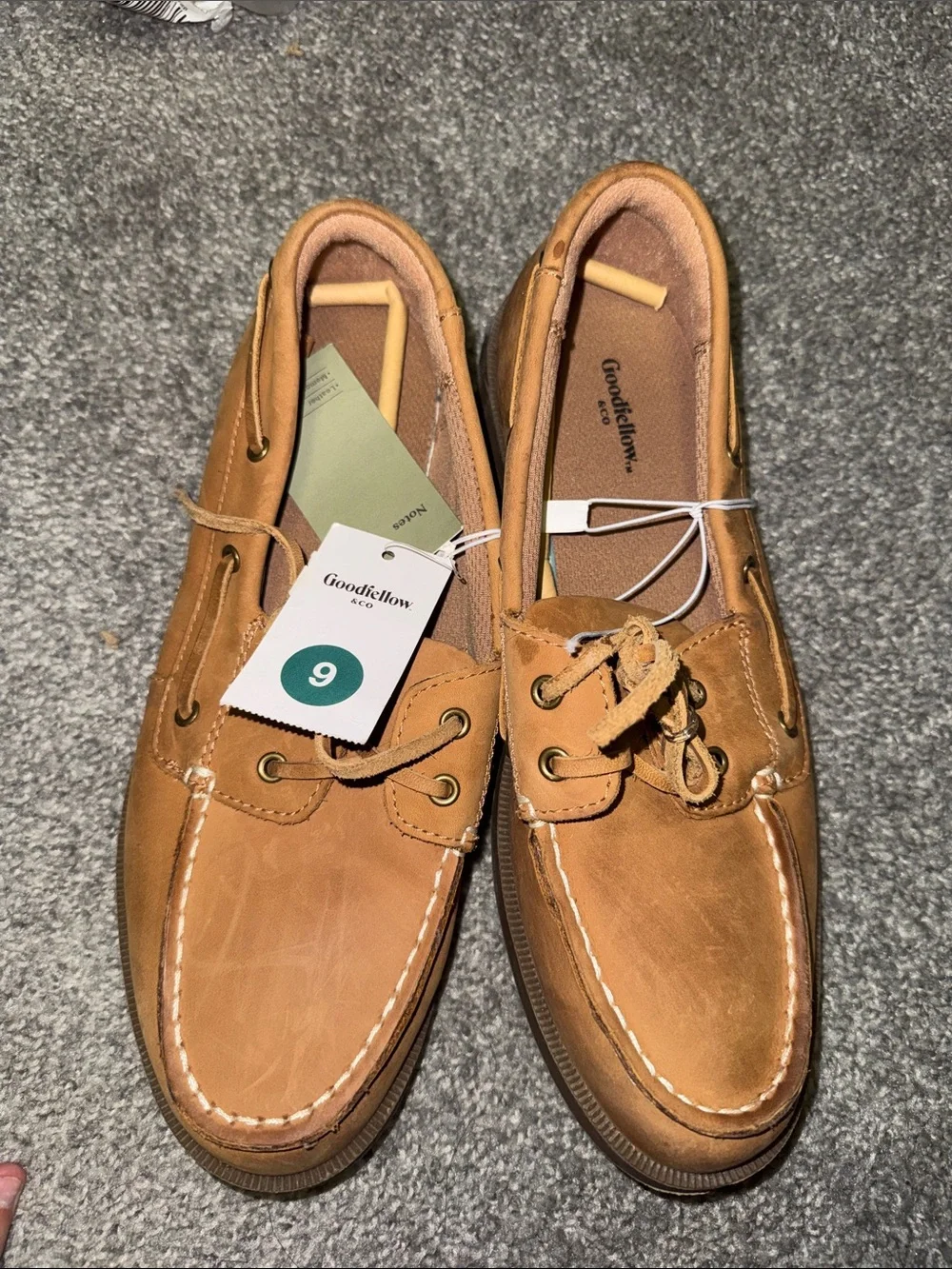 Goodfellow & Co Men’s Brown Leather Boat Shoes